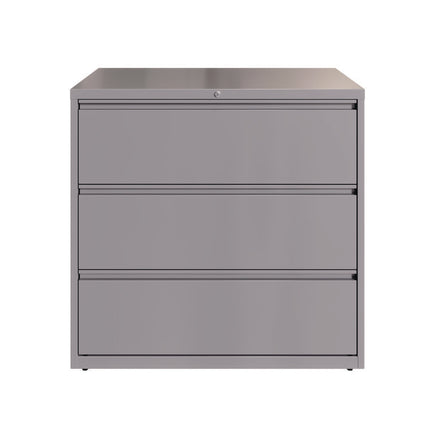 Lateral File, 3 Letter/Legal/A4 -Size File Drawers, Arctic Silver, 42" x 18.63" x 40.25"