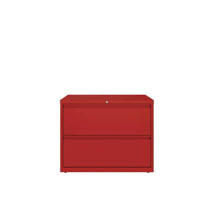 Lateral File, 2 Letter/Legal/A4 -Size File Drawers, Lava Red, 36" x 18.63" x 28"
