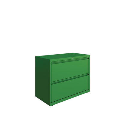 Lateral File, 2 Letter/Legal/A4 -Size File Drawers, Screamin' Green, 36" x 18.63" x 28"