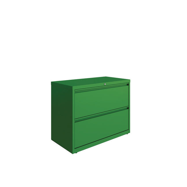 Lateral File, 2 Letter/Legal/A4 -Size File Drawers, Screamin' Green, 36" x 18.63" x 28"
