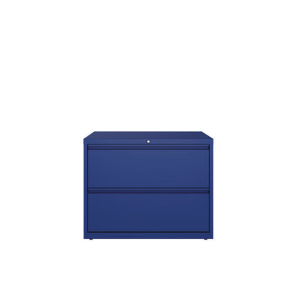 Lateral File, 2 Letter/Legal/A4 -Size File Drawers, Classic Blue, 36" x 18.63" x 28"