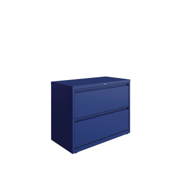 Lateral File, 2 Letter/Legal/A4 -Size File Drawers, Classic Blue, 36" x 18.63" x 28"