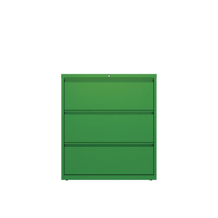 Lateral File, 3 Letter/Legal/A4 -Size File Drawers, Screamin' Green, 36" x 18.63" x 40.25"