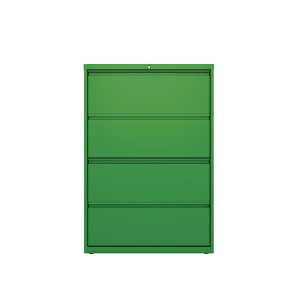 Lateral File, 4 Letter/Legal/A4 -Size File Drawers, Screamin' Green, 36" x 18.63" x 52.5"
