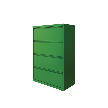 Lateral File, 4 Letter/Legal/A4 -Size File Drawers, Screamin' Green, 36" x 18.63" x 52.5"