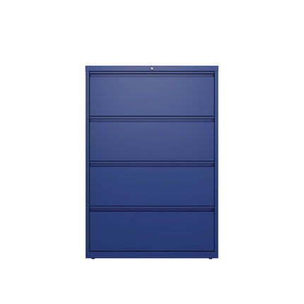 Lateral File, 4 Letter/Legal/A4 -Size File Drawers, Classic Blue, 36" x 18.63" x 52.5"