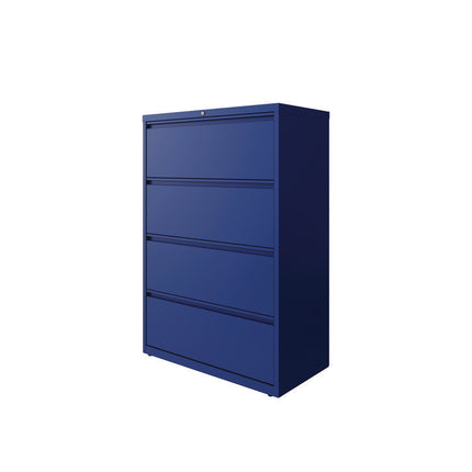Lateral File, 4 Letter/Legal/A4 -Size File Drawers, Classic Blue, 36" x 18.63" x 52.5"