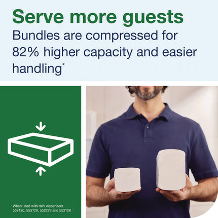 Xpress Compressed Multifold Hand Towels, 1-Ply, 8.3 x 9.25, White, 250/Pack, 12 Packs/Carton