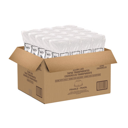 Dome-Top Sundae/Cold Cup Lids, Fits 12 oz to 24 oz Cold Cups, Plastic, Clear, 1,000/Carton