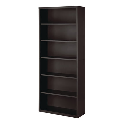 Six-Shelf Metal Bookcase, 34.5" x 13" x 82", Charcoal