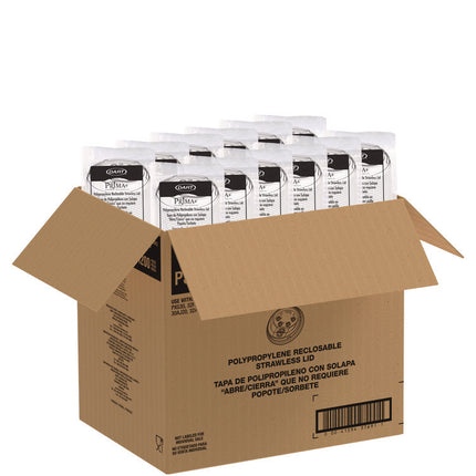 Prima Strawless Plastic Lids, Fits 30 oz to 32 oz Cold Cups, Clear, 100/Sleeve, 12 Sleeves/Carton