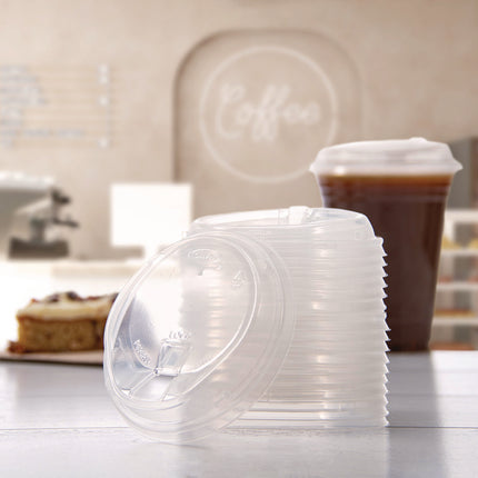 Prima Strawless Plastic Lids, Fits 12 oz to 26 oz Cold Cups, Clear, 100/Sleeve, 10 Sleeves/Carton