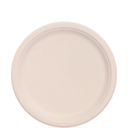Compostable Molded Fiber Dinnerware, ProPlanet Seal, Plate, 10.2" dia, Natural, 500/Carton