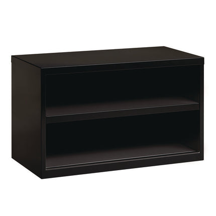 Credenza with Shelf, Steel, 2-Shelf, 36 w x 18.62 d x 22 h, Black