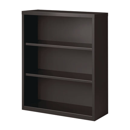 Three-Shelf Metal Bookcase, 34.5" x 13" x 42", Charcoal