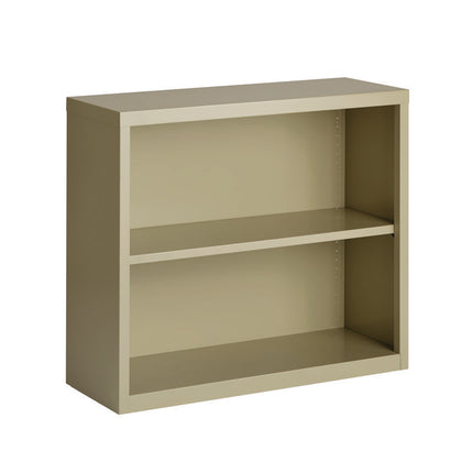 Two-Shelf Metal Bookcase, 34.3" x 13" x 30", Putty