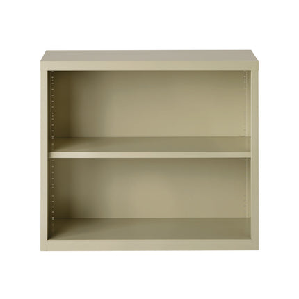 Two-Shelf Metal Bookcase, 34.3" x 13" x 30", Putty