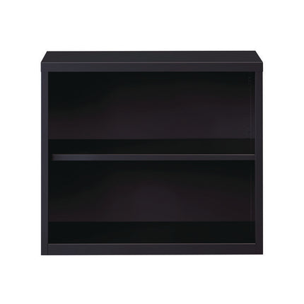 Two-Shelf Metal Bookcase, 34.3" x 13" x 30", Black