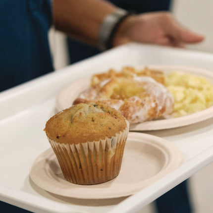 Compostable Molded Fiber Dinnerware, ProPlanet Seal, Plate, 6" dia, Natural, 1,000/Carton