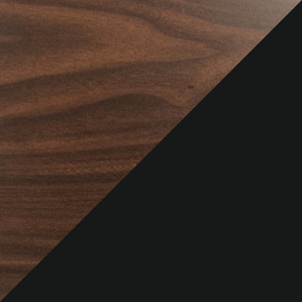 Executive Double Pedestal Steel Desks, 60" x 30" x 29.5", Black/Walnut
