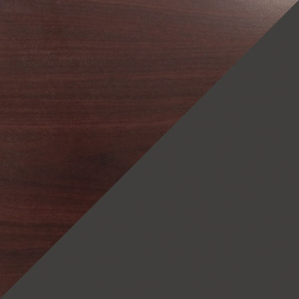 Executive Double Pedestal Steel Desks., 60" x 30" x 29.5", Mahogany/Charcoal