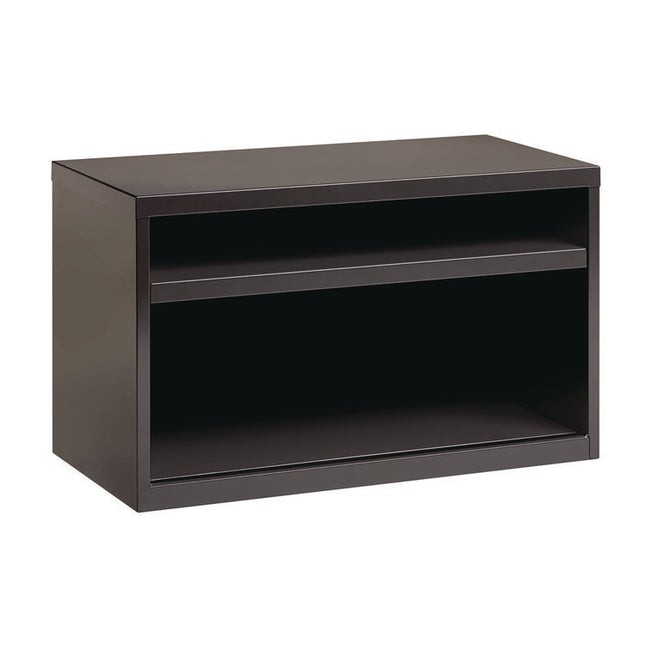 Credenza with Shelf, Steel, 2-Shelf, 36 w x 18.62 d x 22 h, Charcoal