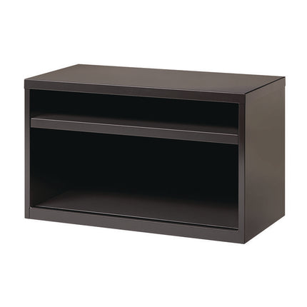 Credenza with Shelf, Steel, 2-Shelf, 36 w x 18.62 d x 22 h, Charcoal