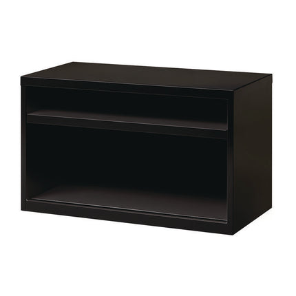 Credenza with Shelf, Steel, 2-Shelf, 36 w x 18.62 d x 22 h, Black