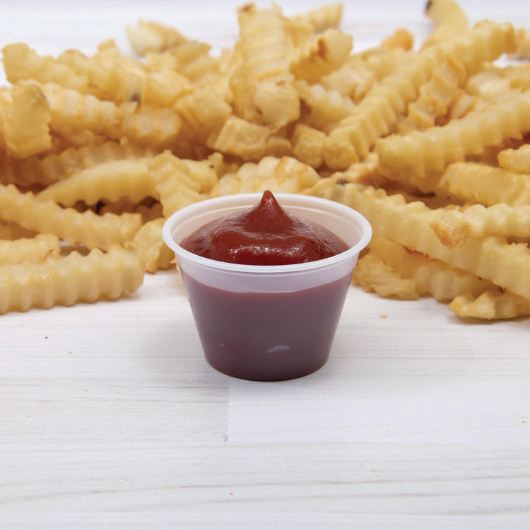 Portion Containers, 2.5 oz, Plastic, Translucent, 2,500/Carton