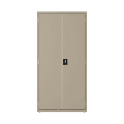 Jan/San Storage Cabinet, (3) Adjustable Half-Width Shelves, 36" x 18" x 80.5", Putty
