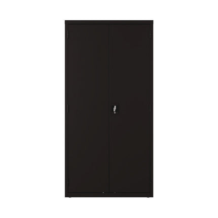Jan/San Storage Cabinet, (3) Adjustable Half-Width Shelves, 36" x 18" x 80.5", Black