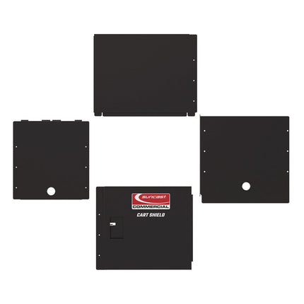 Utility Cart Shield, 26" x 45" for PUCSD2645, PUCHD2645, Steel, Black