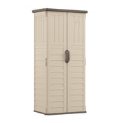Vertical Storage Shed, 22 cu ft, 2 ft 8.25" x 2 ft 1.5" x 6 ft, Vanilla/Stoney
