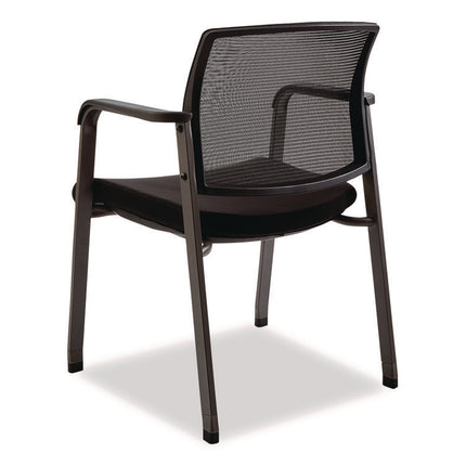Alera Elgar Fabric Guest Chair, 24.41 x 22.64 x 31.73, Black Seat, Black Back, Black Base