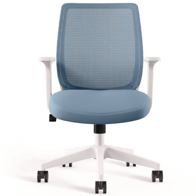 Alera Wessex Ergonomic Fabric Mesh Swivel Task Chair, Up to 275 lb, 17.09 to 20.83 Seat Height, Seafoam Seat/Back, White Base