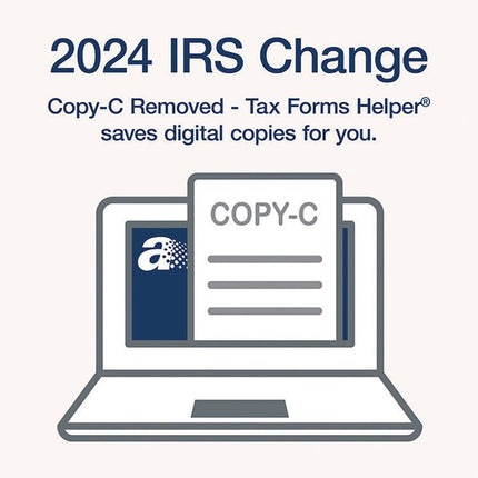 4-Part 1099-NEC Tax Form Kit with Security Envelopes and Tax Forms Helper, 2024, 8.5 x 3.5, 3 Forms/Sheet, 24 Forms Total