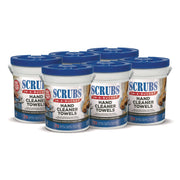 Hand Cleaner Towels, 1-Ply, 10 x 12, Citrus, Blue/White, 72/Bucket, 6 Buckets/Carton