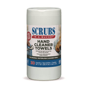 Hand Cleaner Towels, 1-Ply, 10 x 12, Citrus, Blue/White, 30/Canister