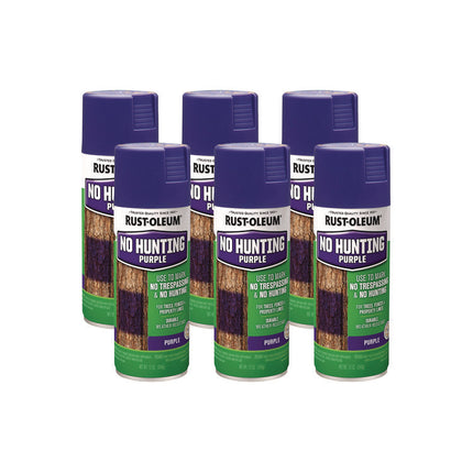 Specialty No Hunting Purple Spray Paint, Flat No Hunting Purple, 12 oz Aerosol Can, 6/Carton