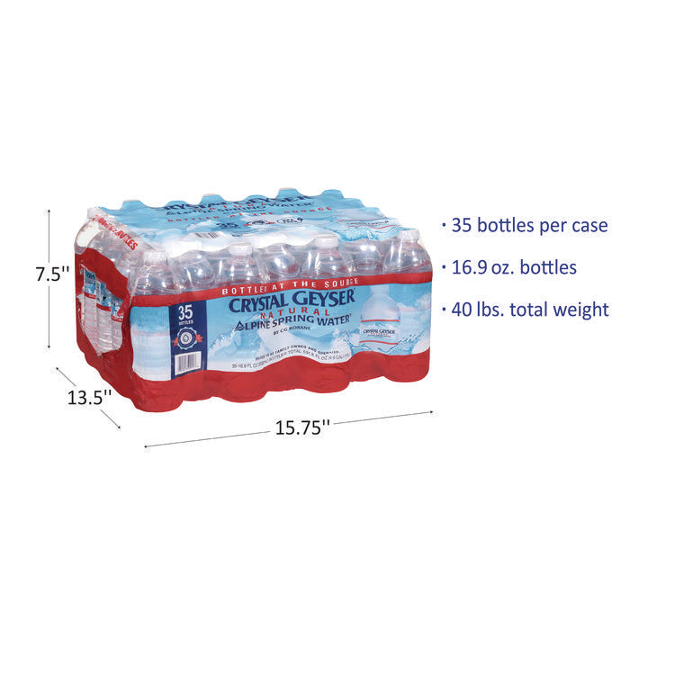 Alpine Spring Water, 16.9 oz Bottle, 35/Carton, 54 Cartons/Pallet