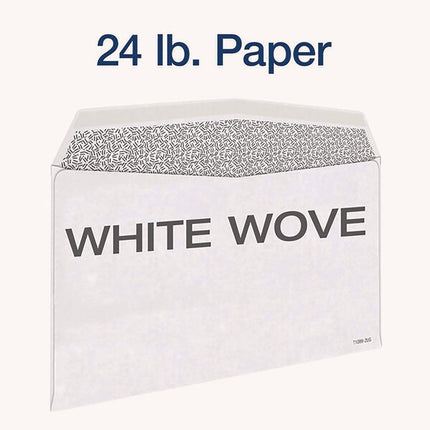 1099 Double Window Envelope, Commercial Flap, Gummed Closure, 5.63 x 9, White, 24/Pack