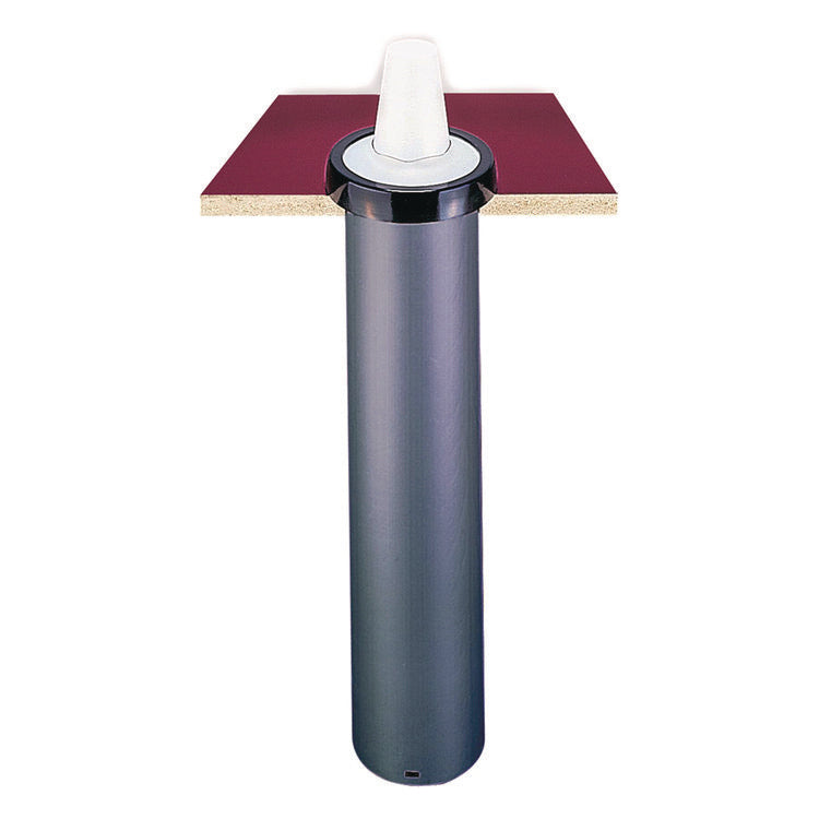 EZ-FIT ONE-SIZE-FITS-ALL CUP DISPENSER, FOR 8 OZ TO 46 OZ CUPS, BLACK