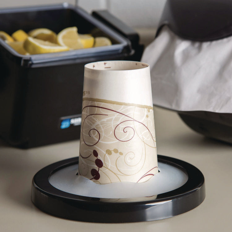 EZ-FIT ONE-SIZE-FITS-ALL CUP DISPENSER, FOR 8 OZ TO 46 OZ CUPS, BLACK