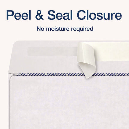 1099 Double Window Envelope, Commercial Flap, Self-Adhesive Closure, 3.75 x 8.75, White, 24/Pack