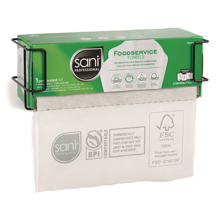 Foodservice Towel Bracket, 18 x 8 x 8, Black