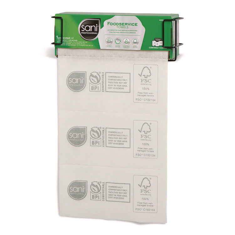 Foodservice Towel Bracket, 18 x 8 x 8, Black