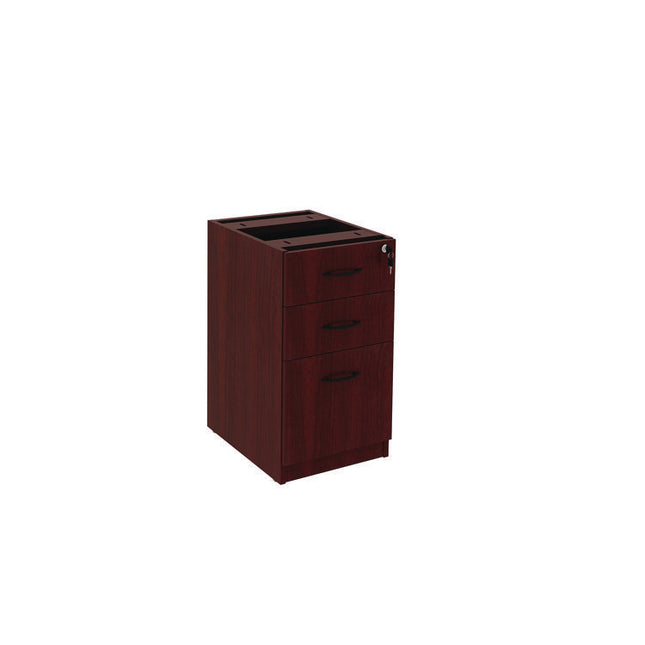 Alera Valencia Series Full Pedestal File, Left/right, 3-Drawers: Box/box/file, Legal/letter, Mahogany, 15.63" X 20.5" X 28.5"