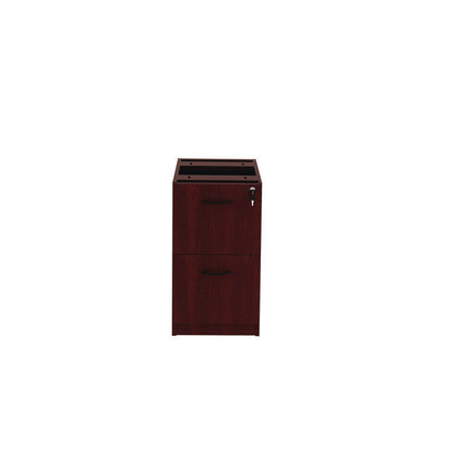 Alera Valencia Series Full Pedestal File, Left Or Right, 2 Legal/letter-Size File Drawers, Mahogany, 15.63" X 20.5" X 28.5"