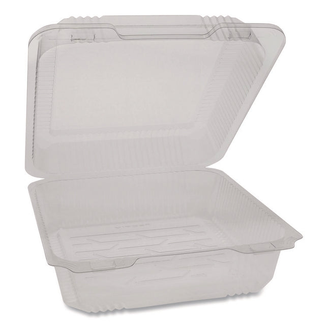 SmartLock PET Hinged Lid Bakery Container, 8.75 x 8.25 x 3.63, Clear, Plastic, 200/Carton