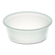 Plastic Portion Cup, 1.5 oz, Translucent, 125/Sleeve, 20 Sleeves/Carton